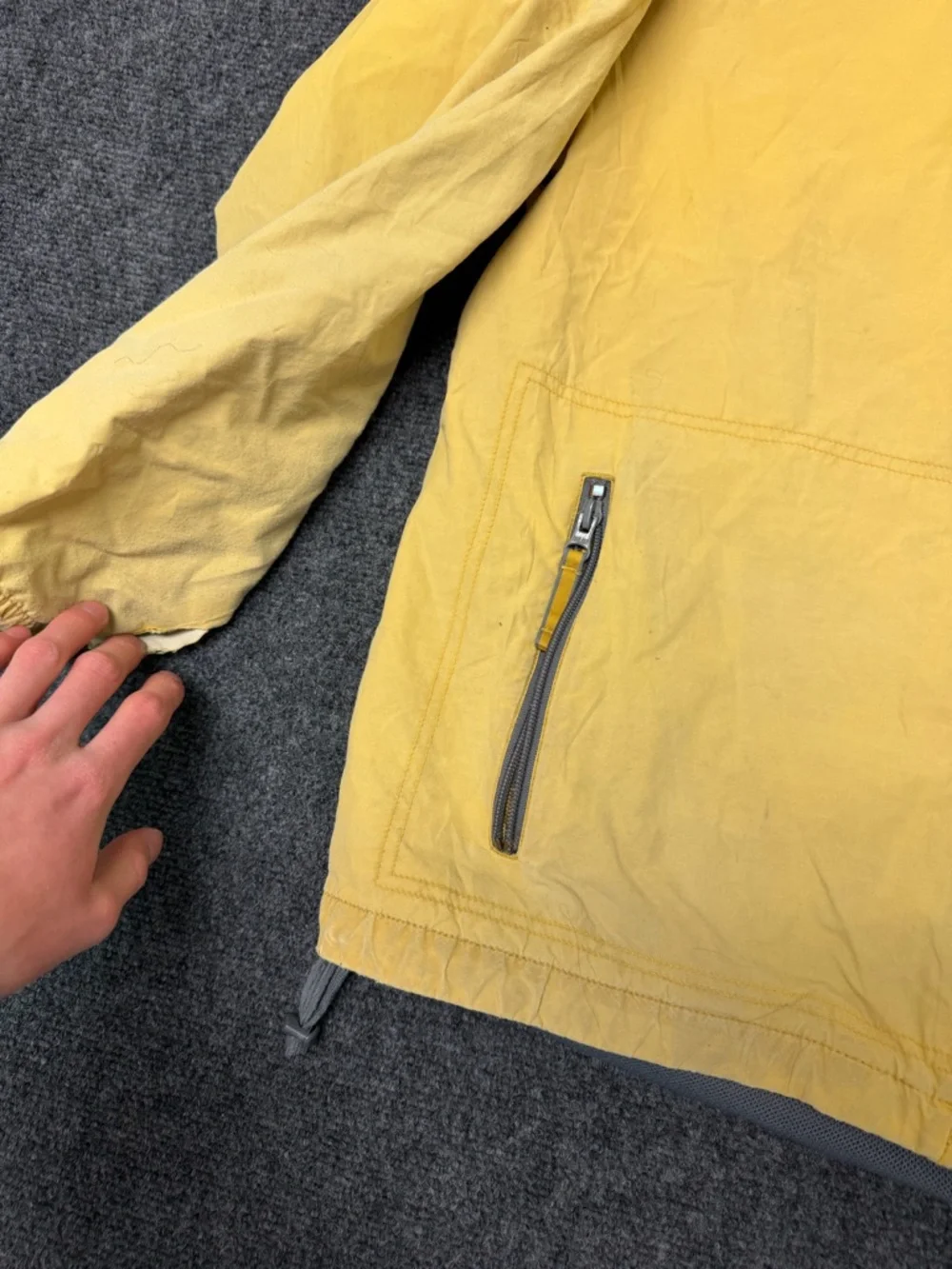 Vintage‎ american eagle yellow windbreaker hooded jacket